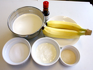 バナナ・ミルク・ジェリーの材料