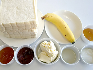 バナナ・アンド・クリームチーズ・ロールの材料